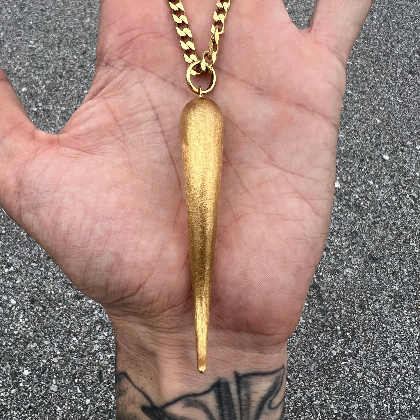 Mid-Century 18k Italian Cornicello Protection Amulet Pendant.