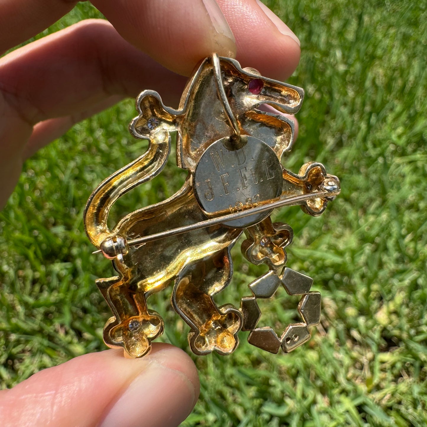1982 Solid 14k Yellow Gold Heavyweight Lion Of Judah Pendant