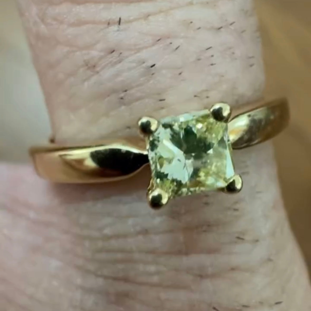 Princess cut yellow