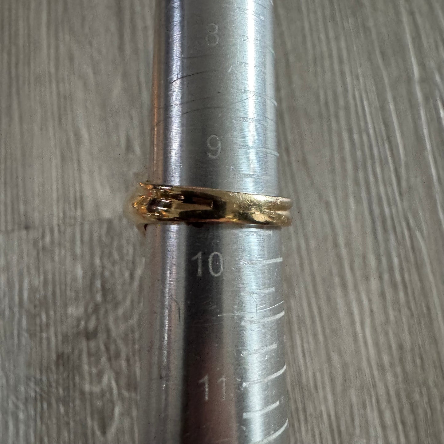 1980’s Solid 14k Yellow Golf Heavyweight Texas Nugget Ring (9.5)