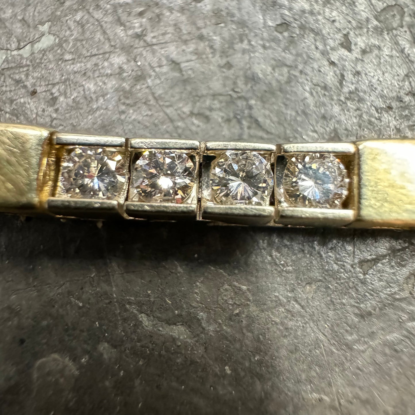 Vintage 14k Two-Tone (White/Yellow) 2.25CTW Natural Diamond Tennis Bracelet
