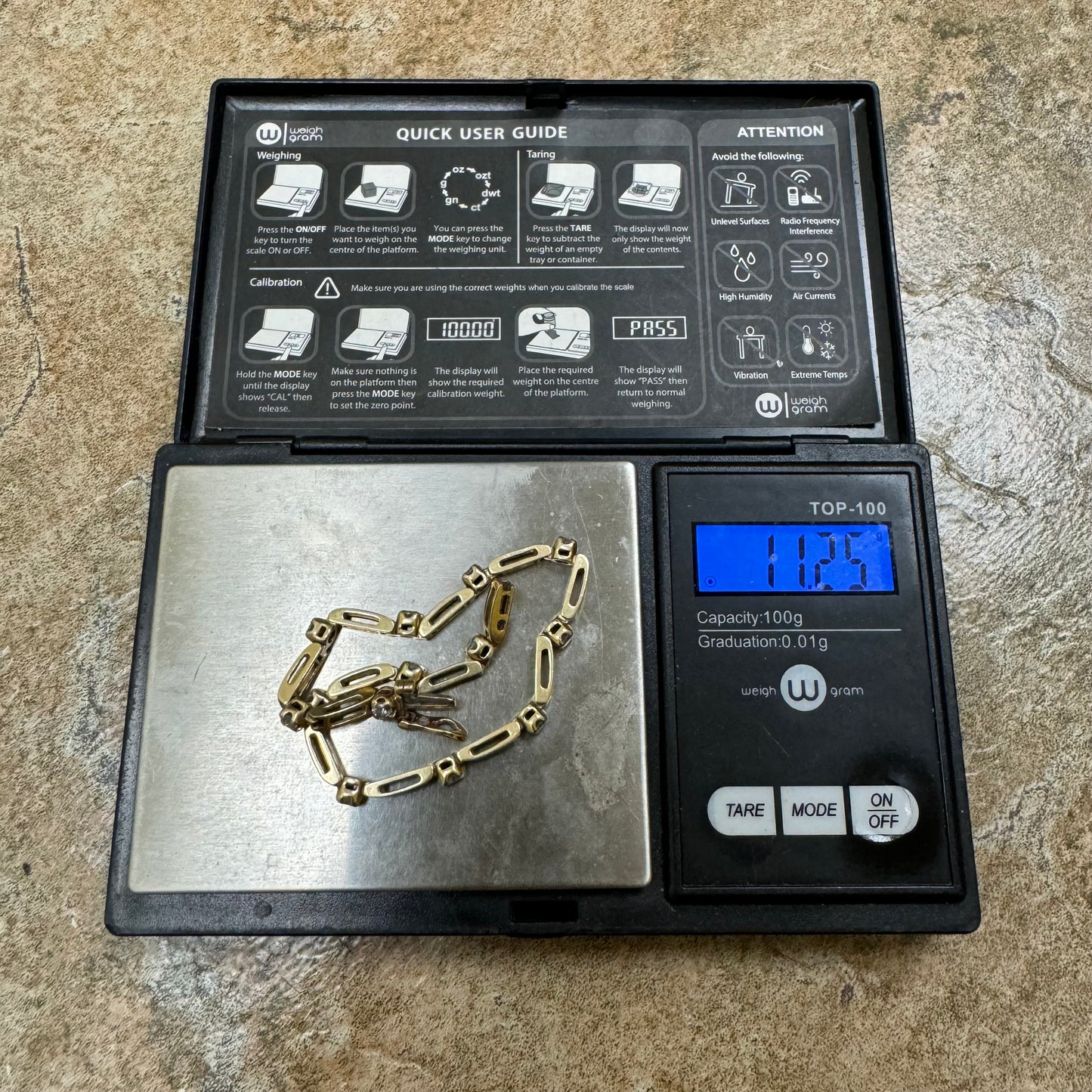 Vintage 14k Yellow Gold 1.95ctw Natural Diamond Bracelet (7.25”)