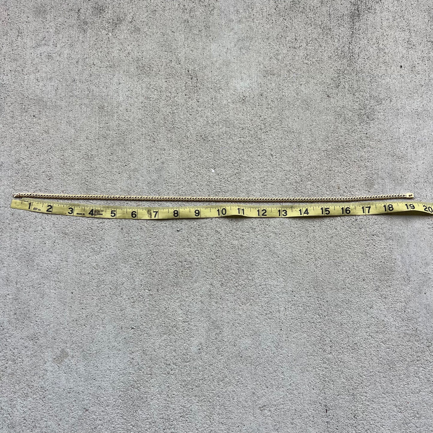1970’s 14k Italian Yellow Gold Old School Sleek Miami Cuban Link Necklace (19”)