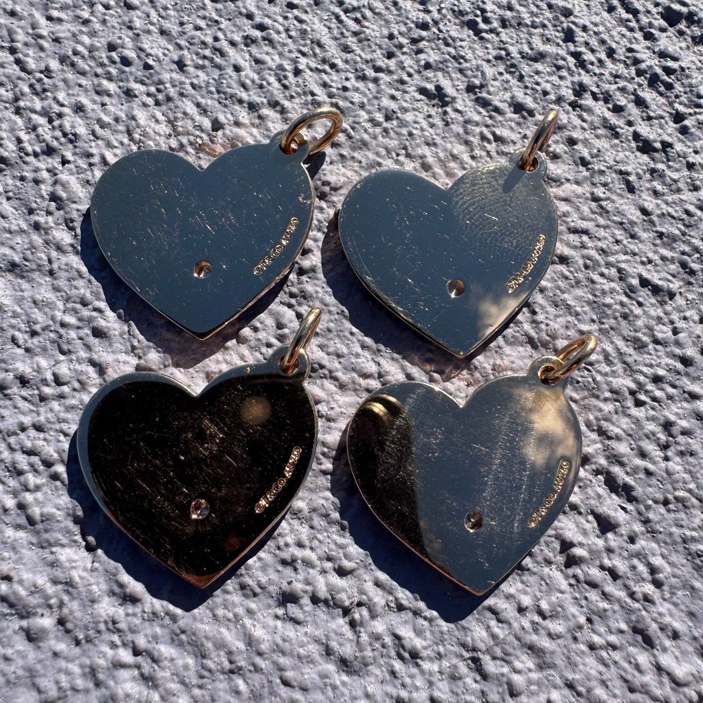 Vintage Tiffany & Co. Solid 18k Gold “With Love” Natural Diamond Heart Pendant