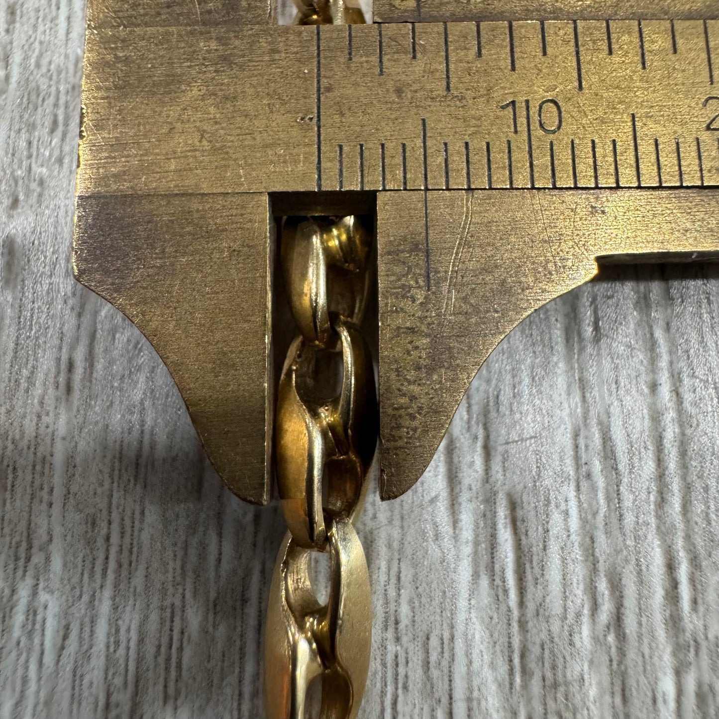 Vintage 14k Yellow Gold Solid Puffed Gucci Twisted Mariner Link Necklace (19”)