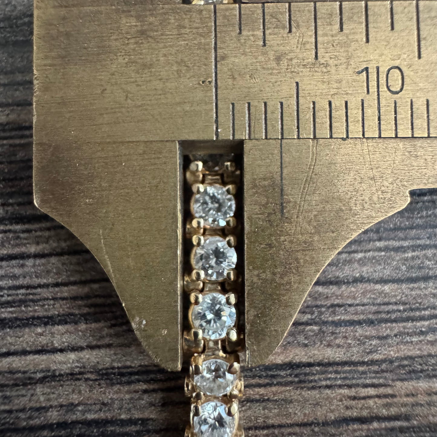 Vintage Solid 14k Yellow Gold 4.0ctw Natural Diamond Tennis Bracelet (6.5”)