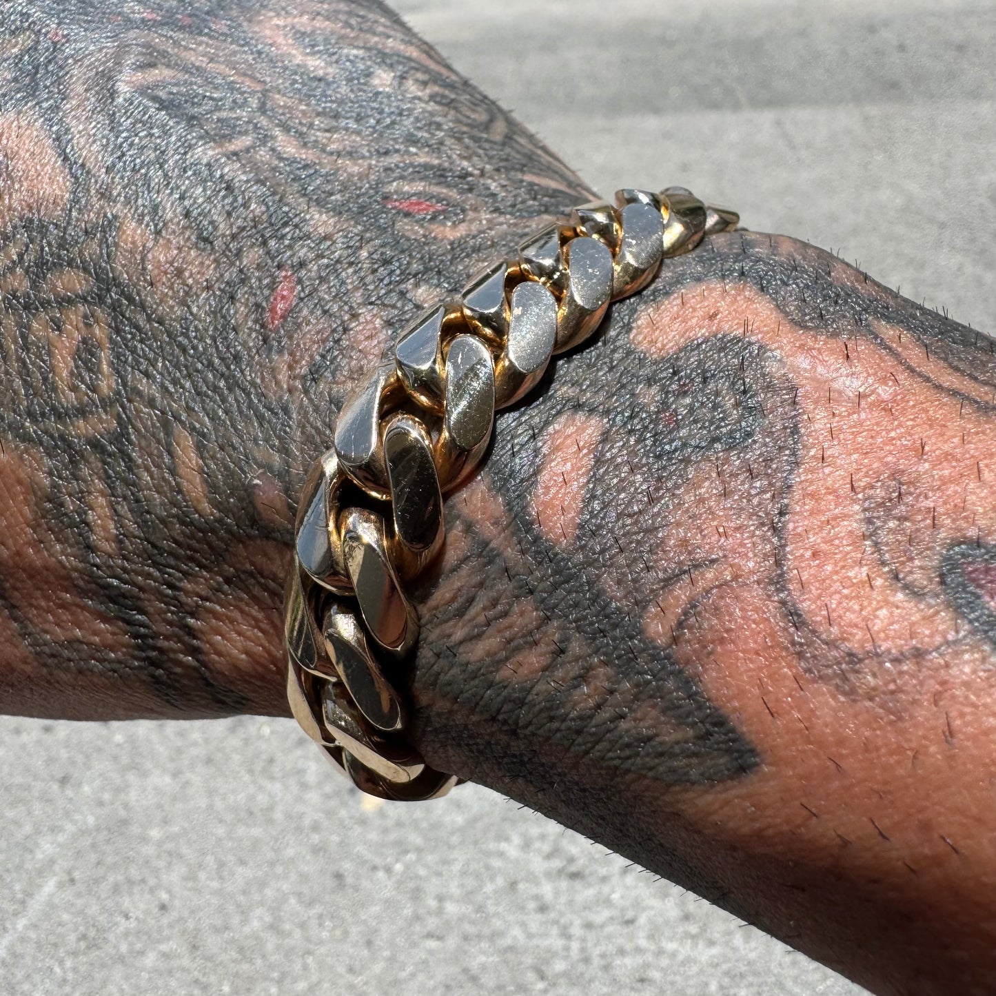 Custom Solid 14k Yellow Gold Heavyweight Miami Cuban Link Bracelet (7”)