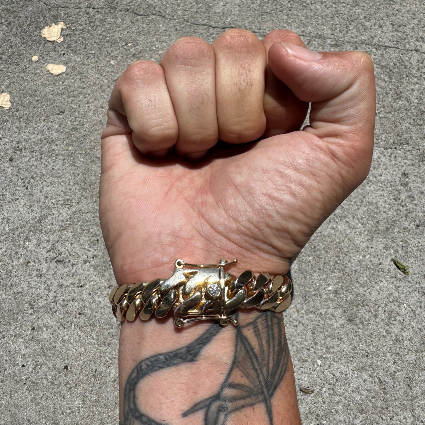 Custom Solid 14k Yellow Gold Heavyweight Miami Cuban Link Bracelet (7”)