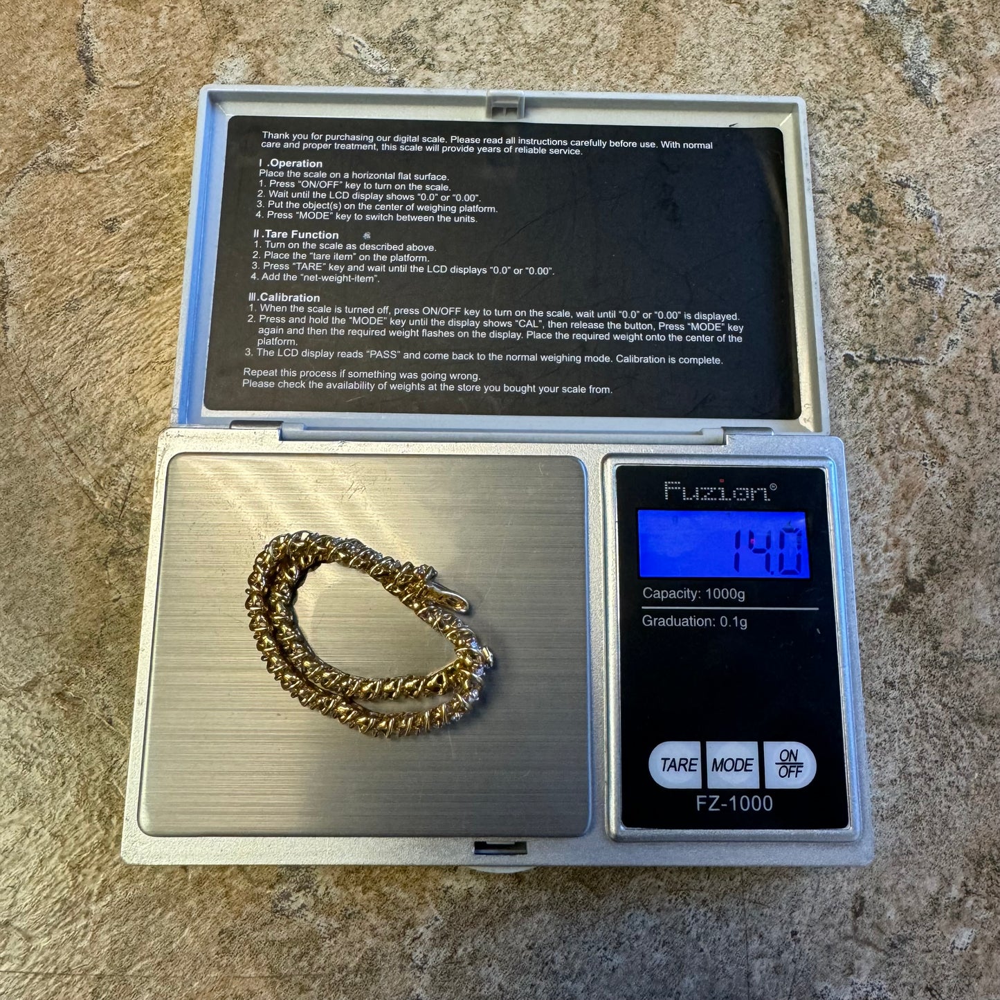 Vintage Solid 18k Yellow Gold 2.0ctw Natural Diamond Tennis Bracelet (7.25”)