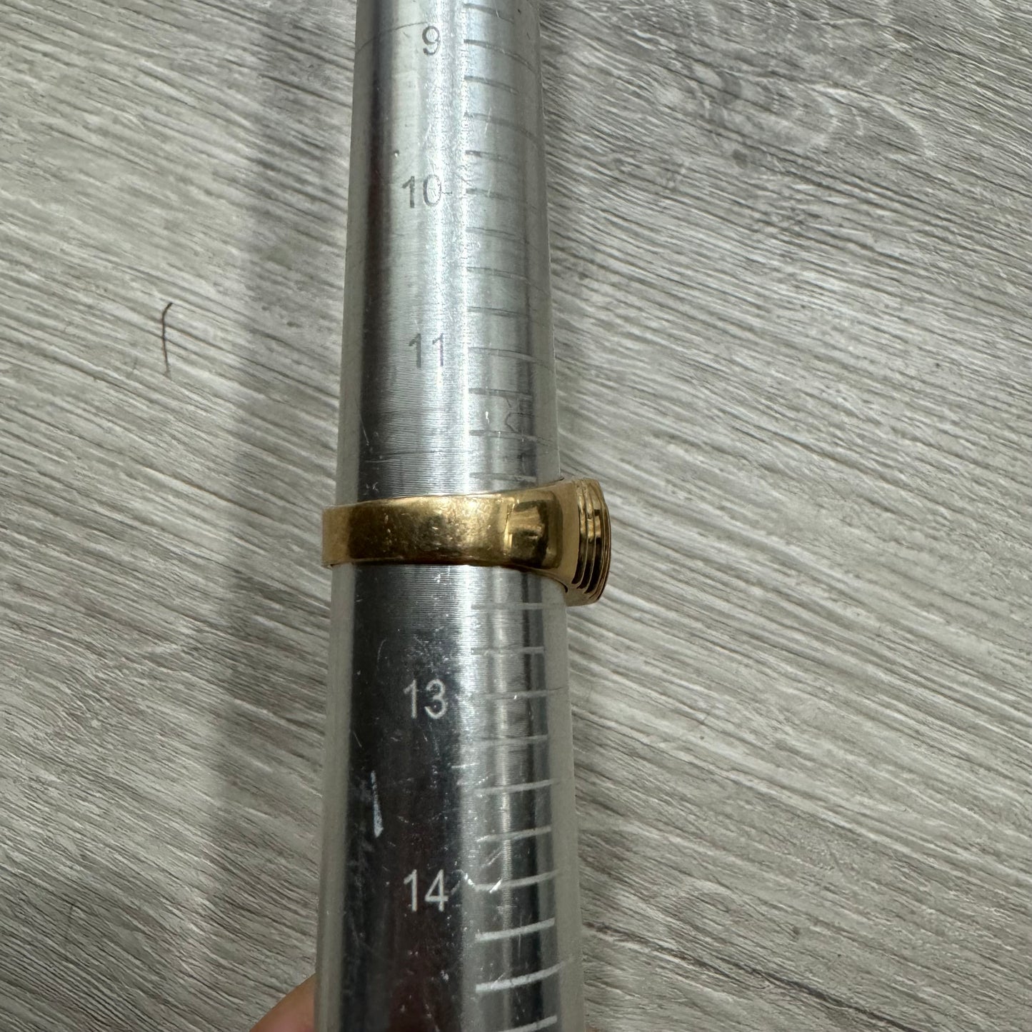 Mid-Century 14k Yellow Gold .66CT Natural Diamond Solitaire Gents (12)