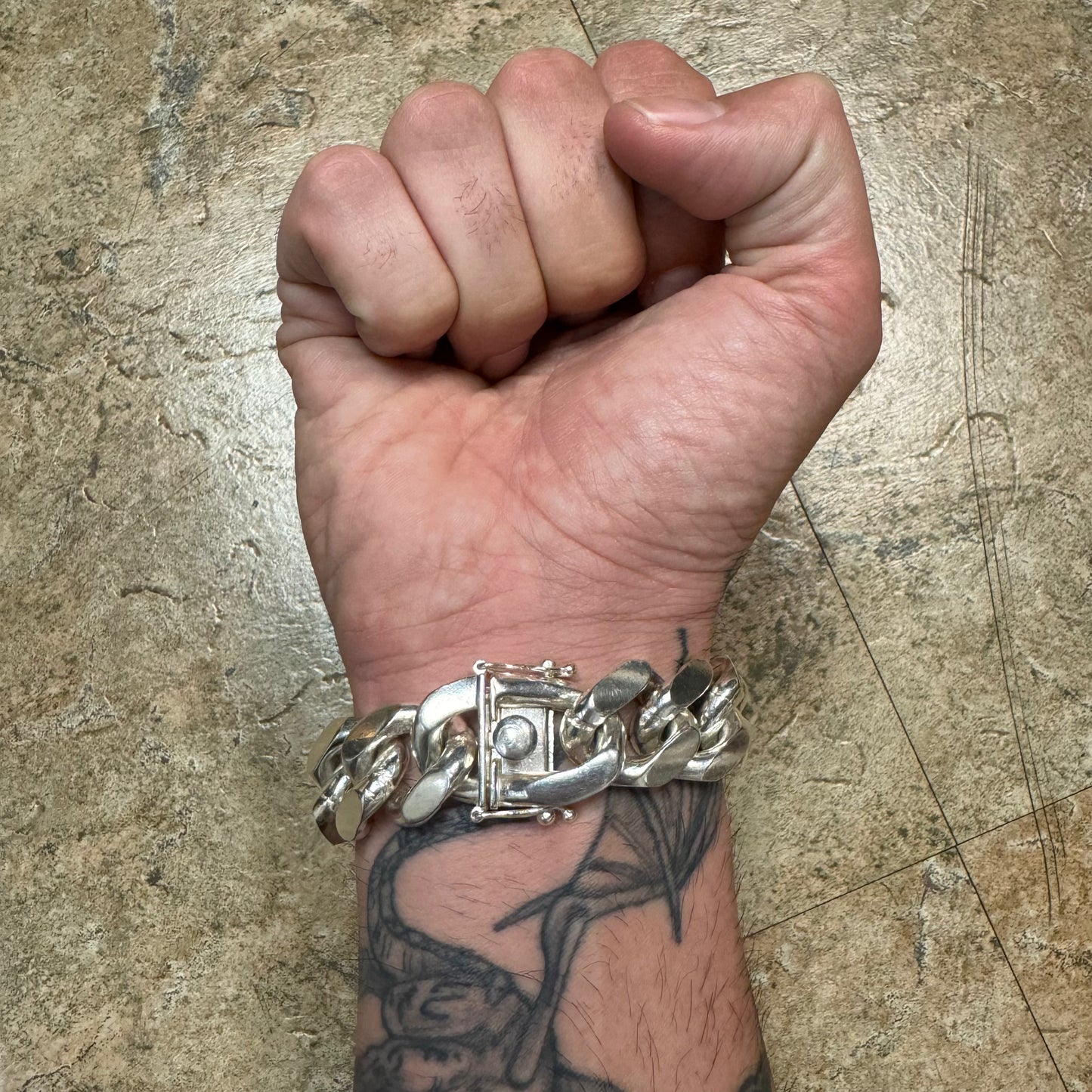 Super Heavyweight Italian Sterling/.925 Giant Miami Cuban Link Bracelet (8.25”)