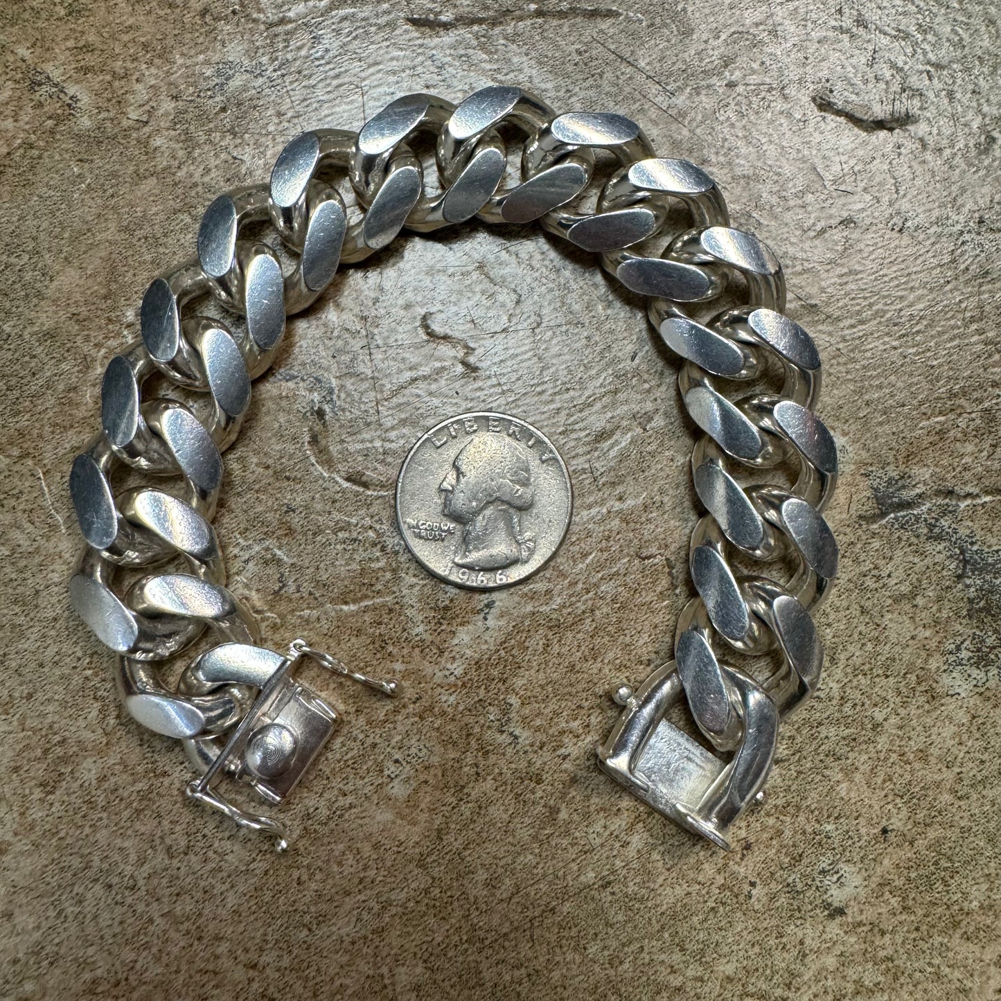 Super Heavyweight Italian Sterling/.925 Giant Miami Cuban Link Bracelet (8.25”)
