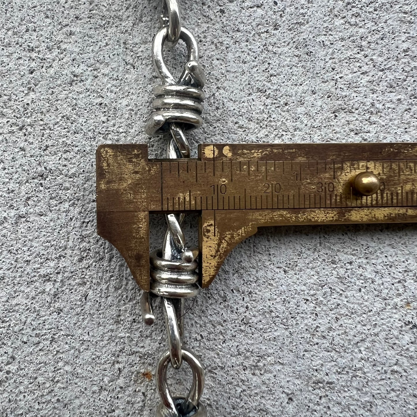 Custom Solid Sterling/.925 Heavyweight Barbed Wire Necklace (20.5”)