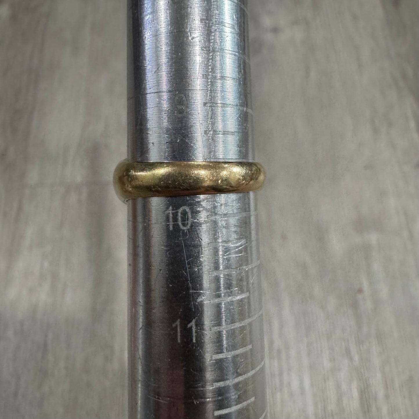 Antique Solid 18k Yellow Gold .91ct Old Euro Cut Diamond “Rub Over” Gypsy Ring (9.5)