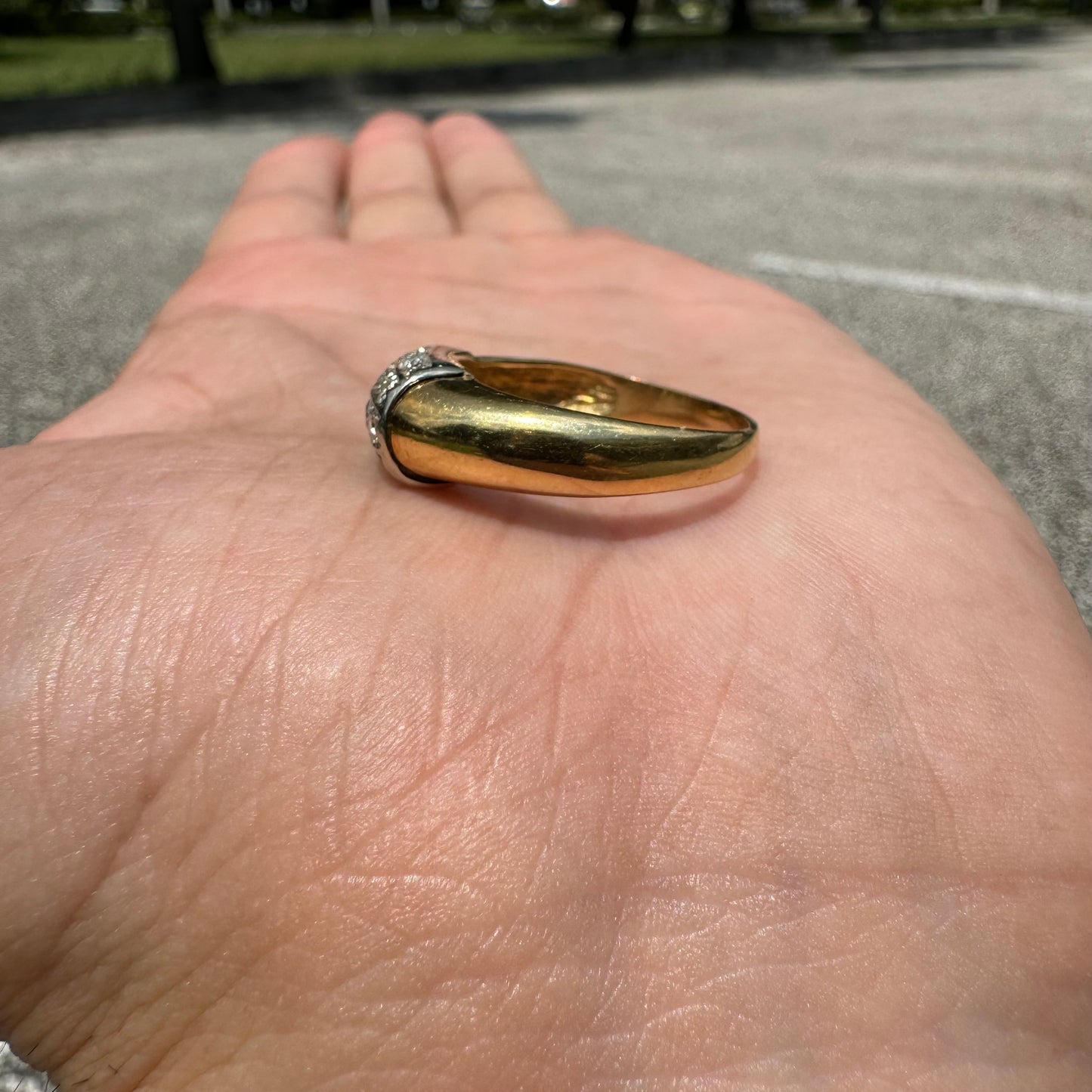 Vintage 14k Yellow Gold 1.0CTW Flawless/VVS1 Natural Diamond Ring (8.75)