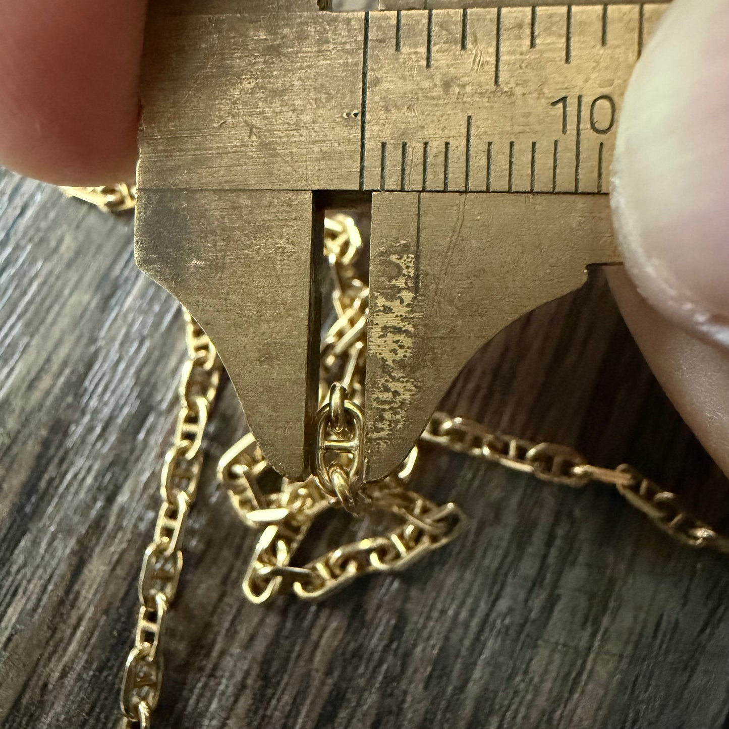 Vintage Solid 18k Italian Yellow Gold Chaine D’Ancre Link Necklace (25”)