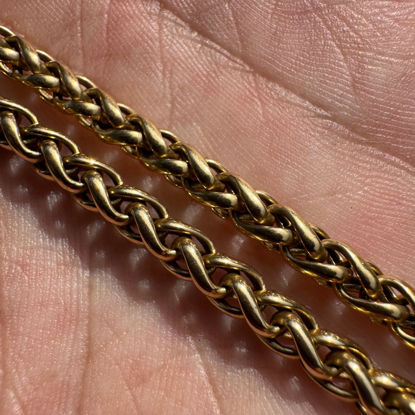 David Yurman 18k Yellow Gold Wheat Link Necklace (26”/4mm)