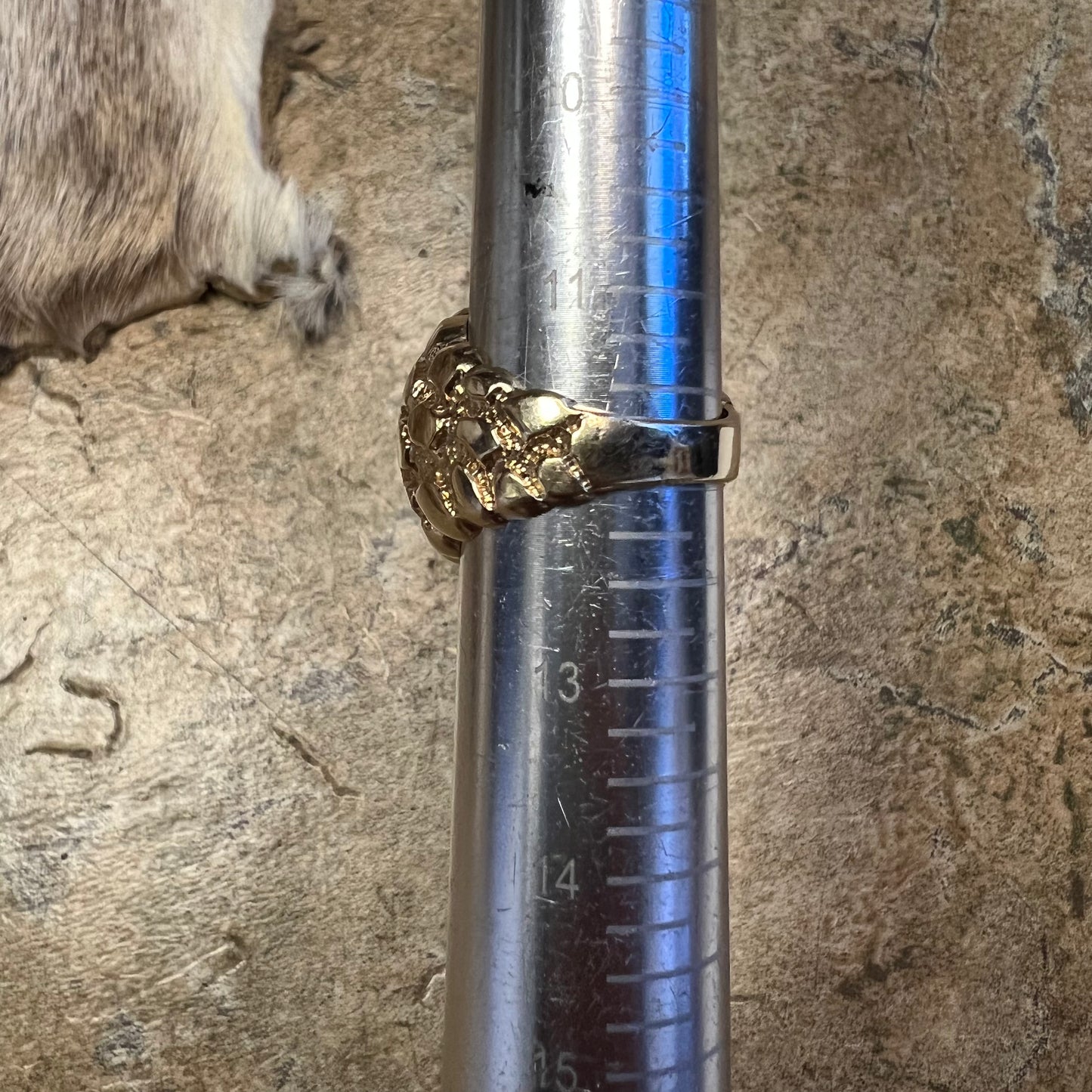 1980’s 10k Yellow Gold 3.0CTW Natural Diamond Cluster Nugget Ring (12)