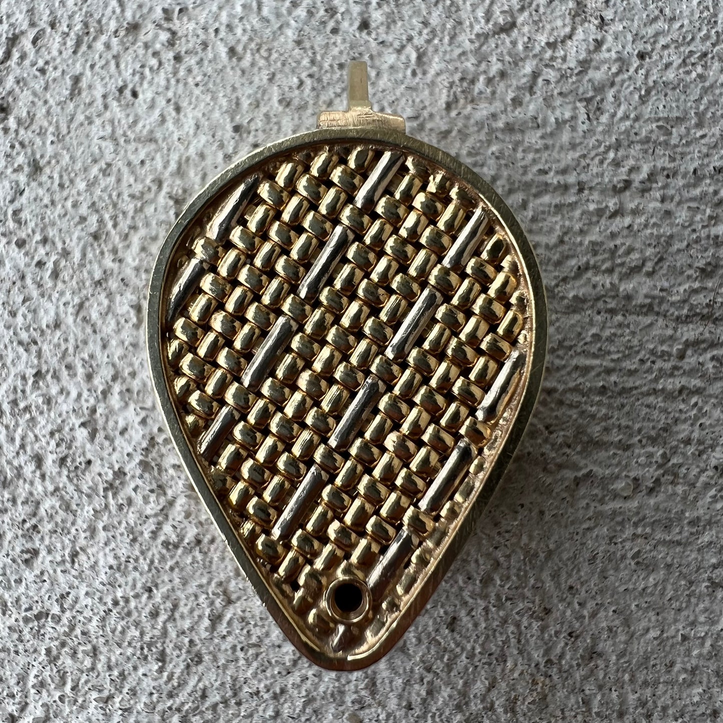 1980’s Solid 14k Gold Basket Weaved Jeweler’s Loupe