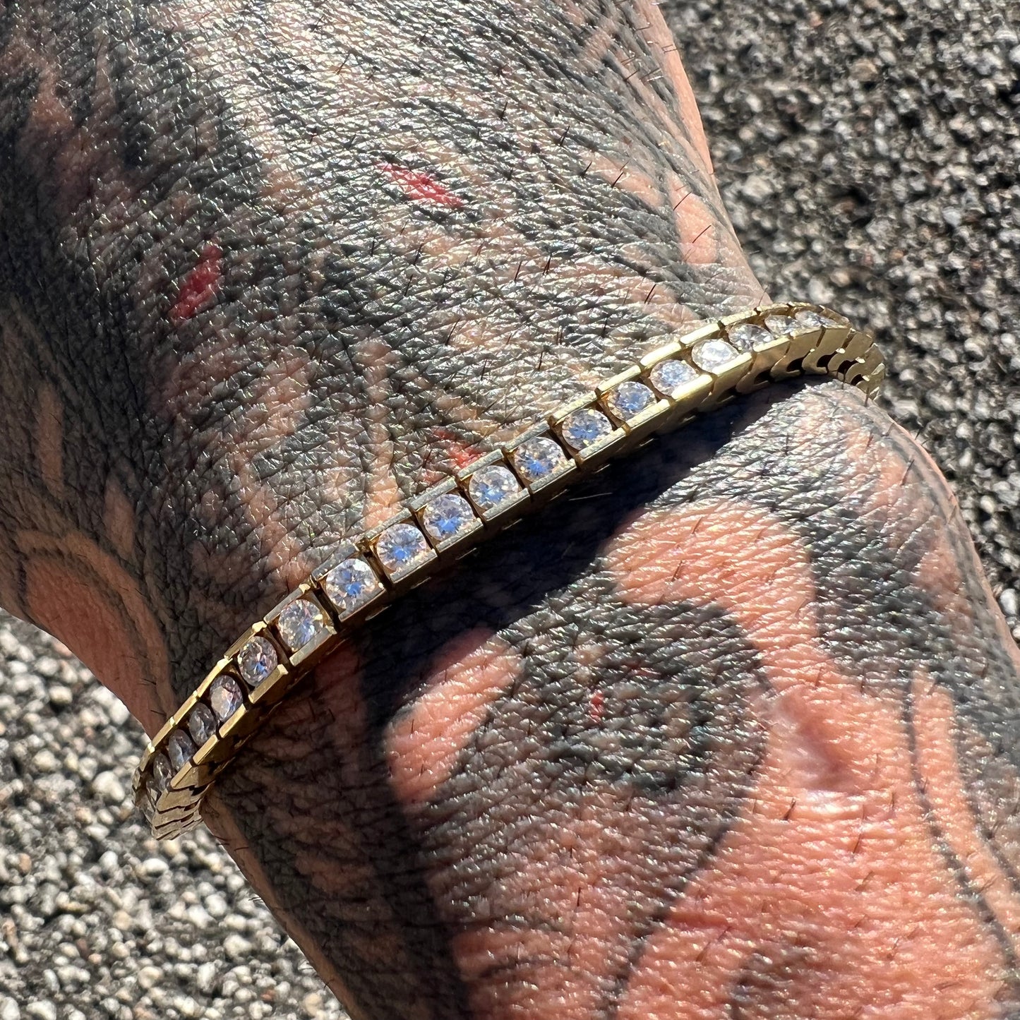 Vintage 14k Gold 4.0CTW Diamond Tennis Bracelet (7.35”)