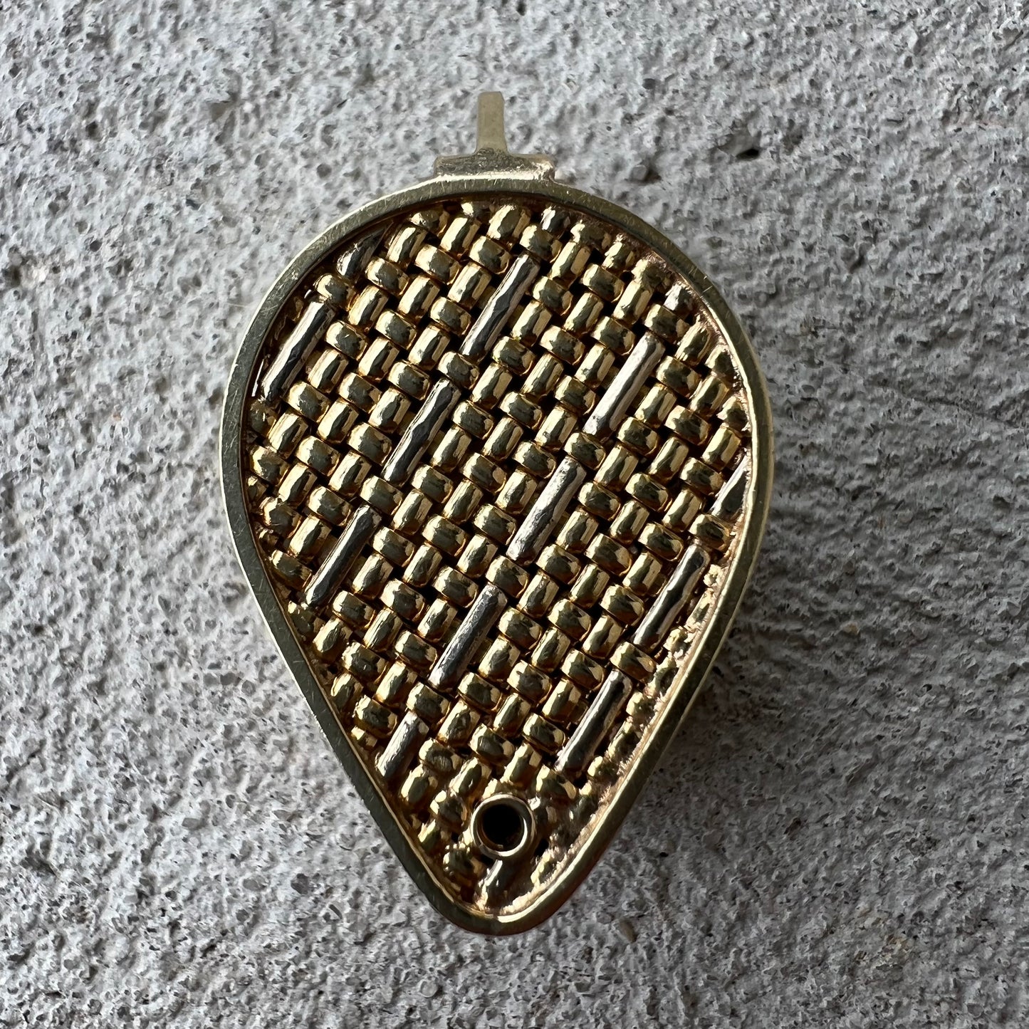 1980’s Solid 14k Gold Basket Weaved Jeweler’s Loupe