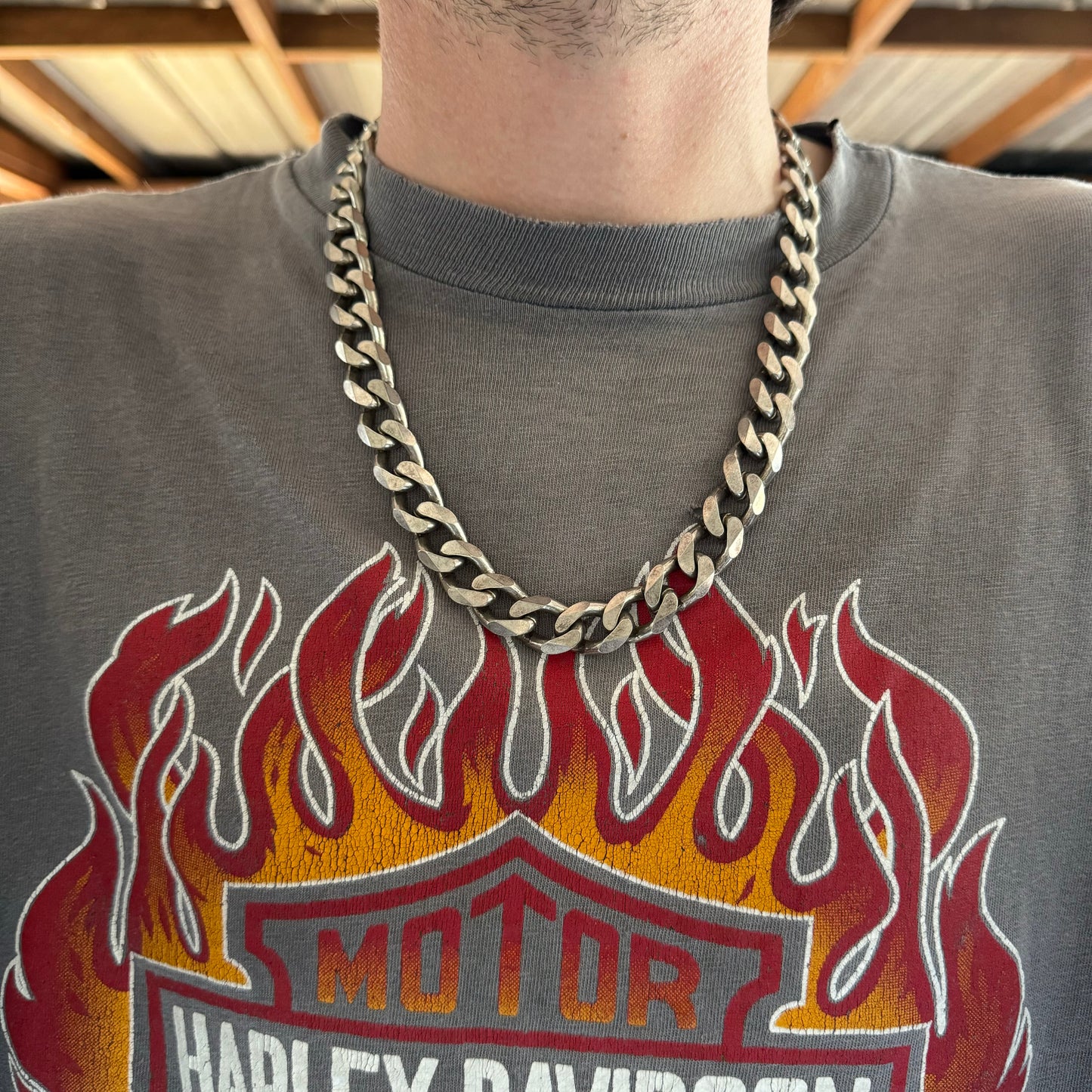 1990’s Italian Sterling/.925 Super Heavyweight (183.4g) Solid Cuban Link Necklace (22”)