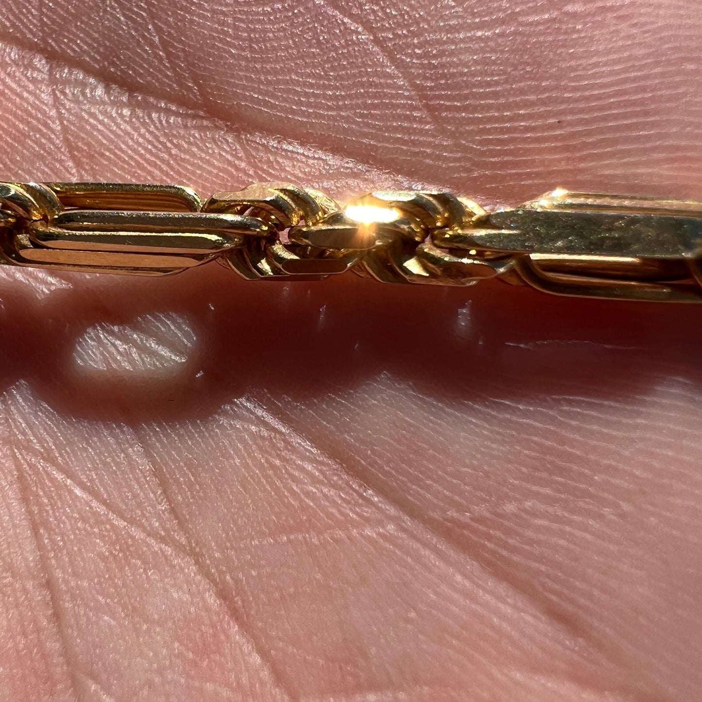 Vintage Solid 14k Yellow Gold High End Italian Designer Diamondcut Milano Rope Chain (18.5”)