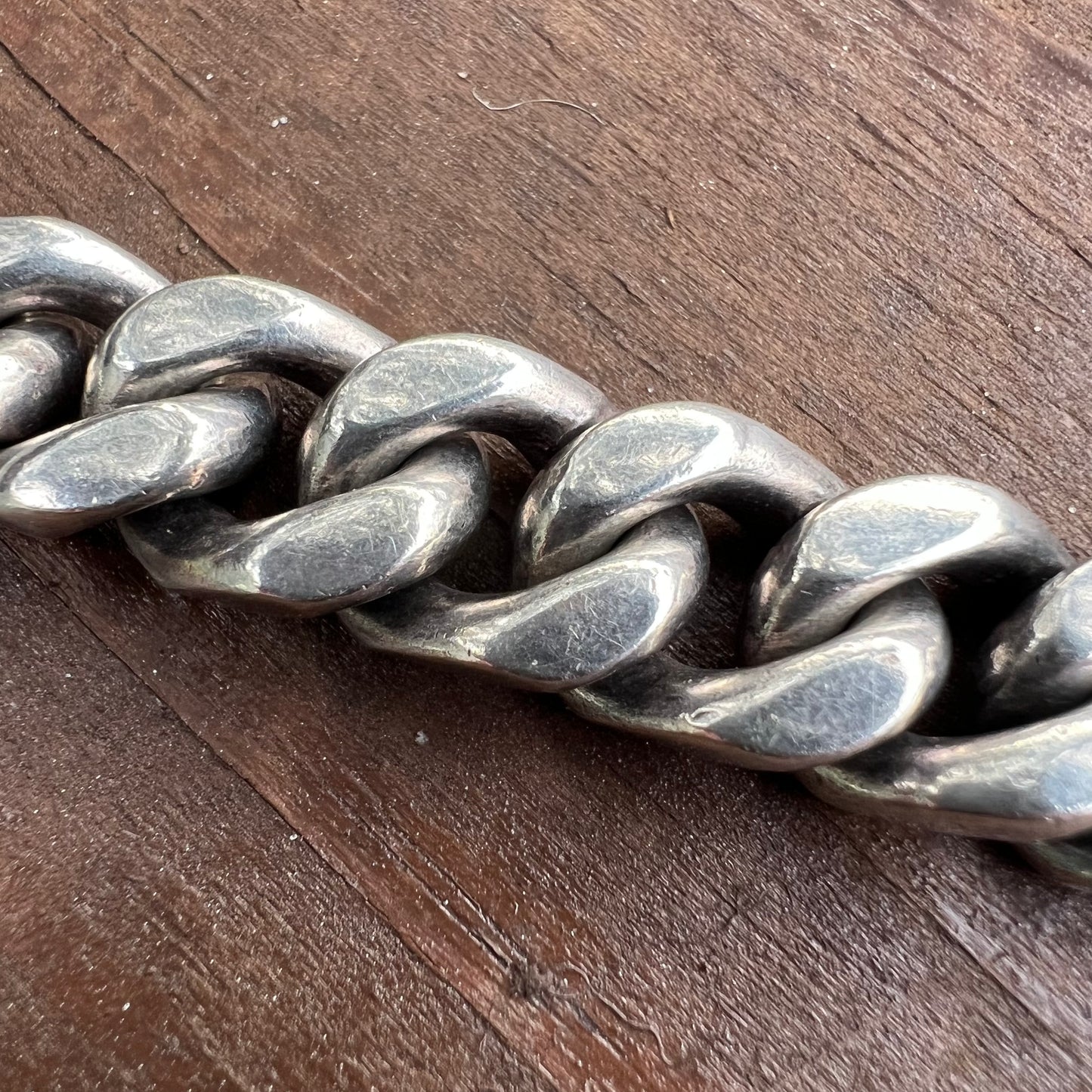 1980’s TAXCO Solid Sterling/.925 Super Heavyweight Handcrafted MIami Cuban Link Bracelet (7.25”)