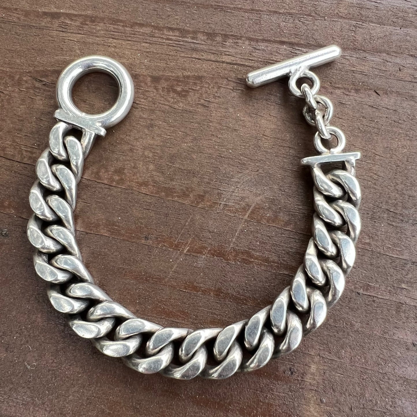 1980’s TAXCO Solid Sterling/.925 Super Heavyweight Handcrafted MIami Cuban Link Bracelet (7.25”)