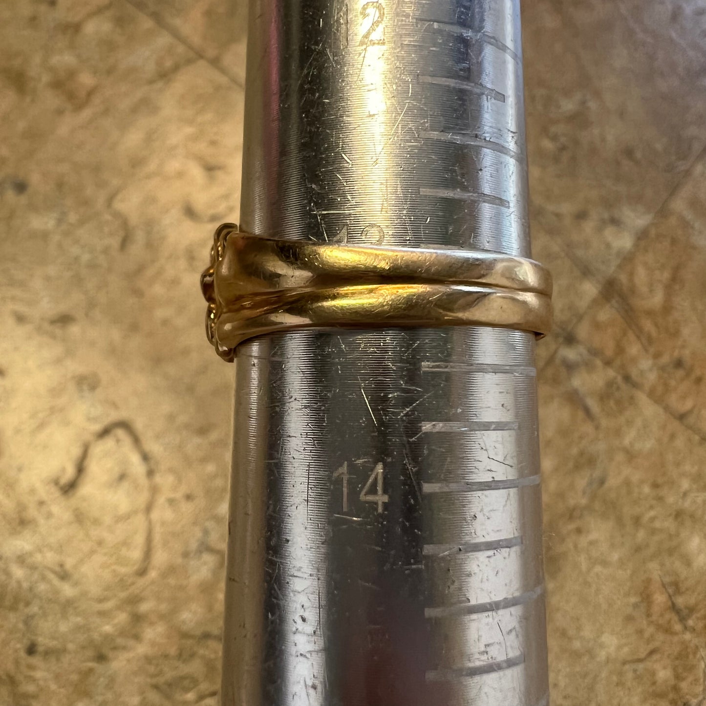 1970’s 14k Kentucky Cluster Diamond Nugget Ring (13)