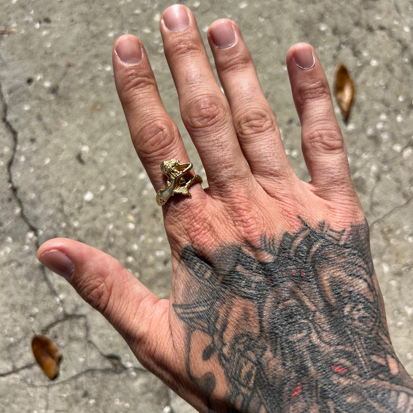 Art Deco 1920’s Era Solid 14k Yellow Gold Mermaid Ring (11)