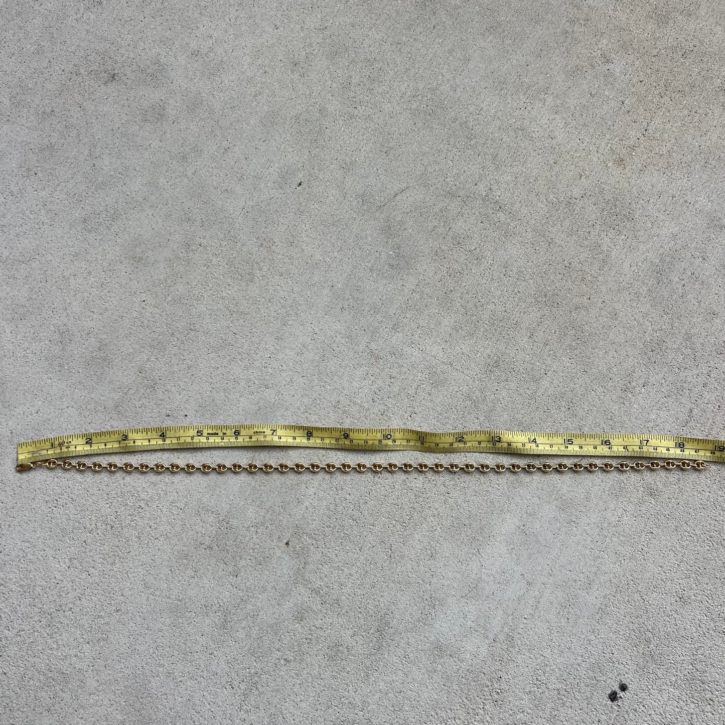 Vintage 14k Yellow Gold Classic Puffed Gucci Link Necklace (18.75”)