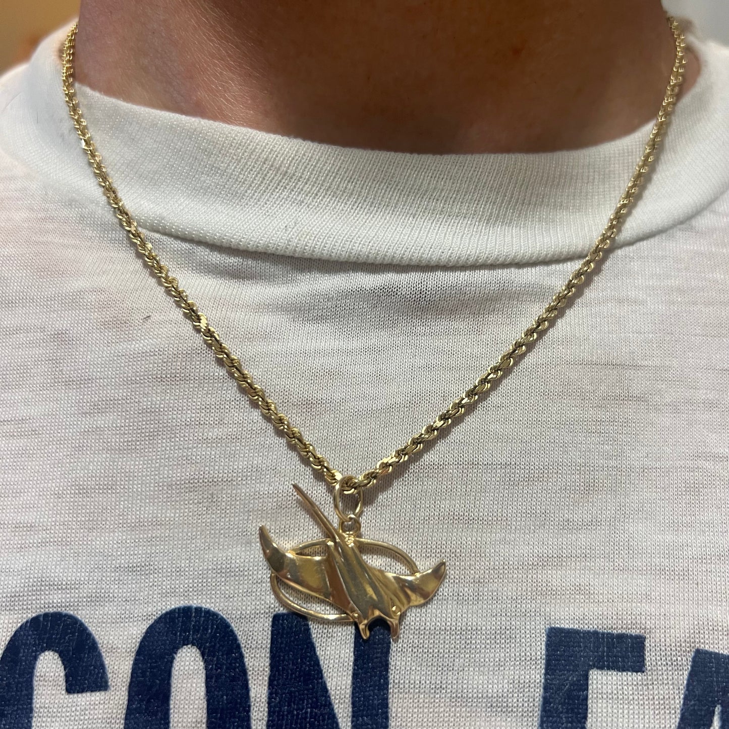 1995 14k Officially Licensed Tampa Bay Devil Rays Pendant
