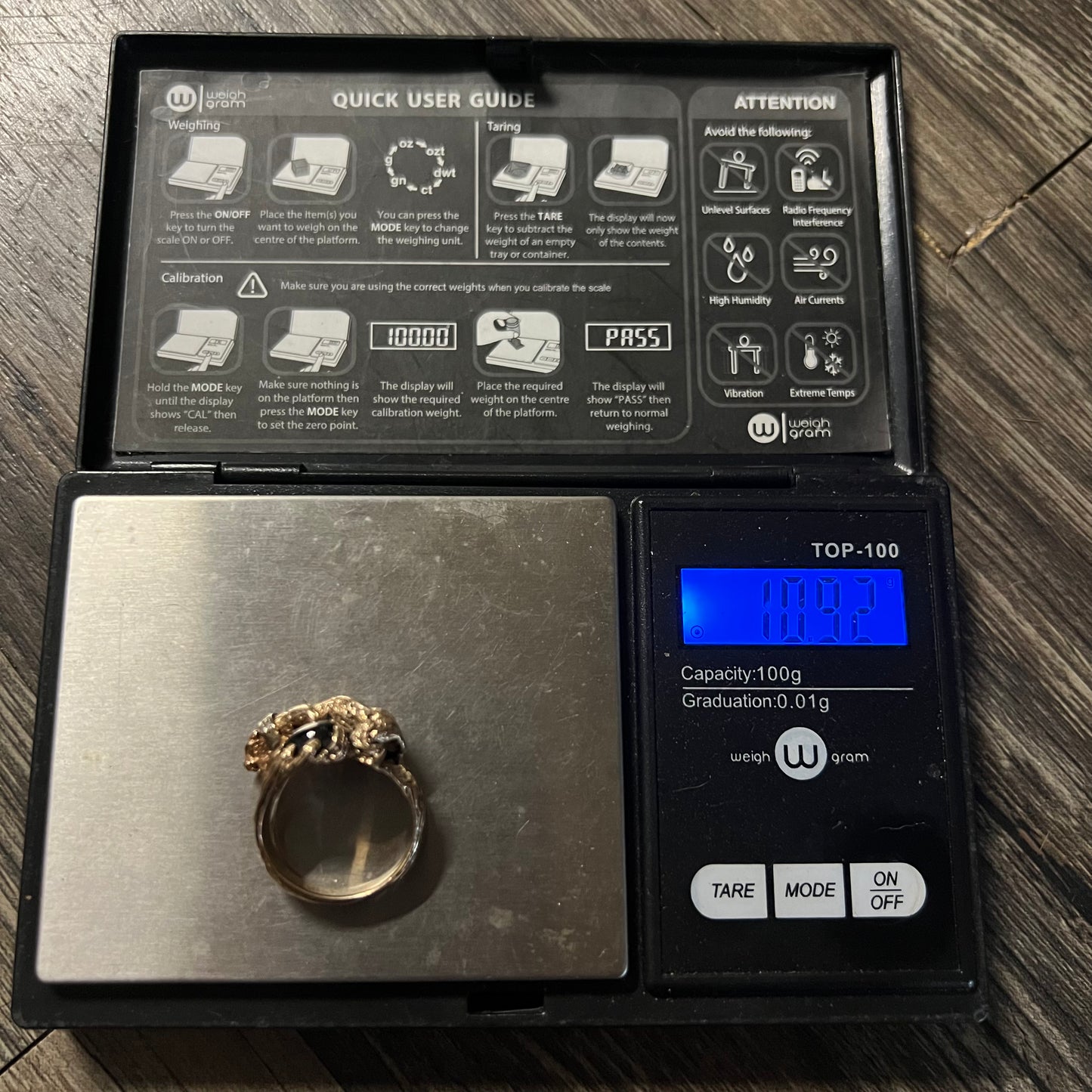 Vintage Custom 14k Stalking Panther Black Star Sapphire/Natural Diamond Ring