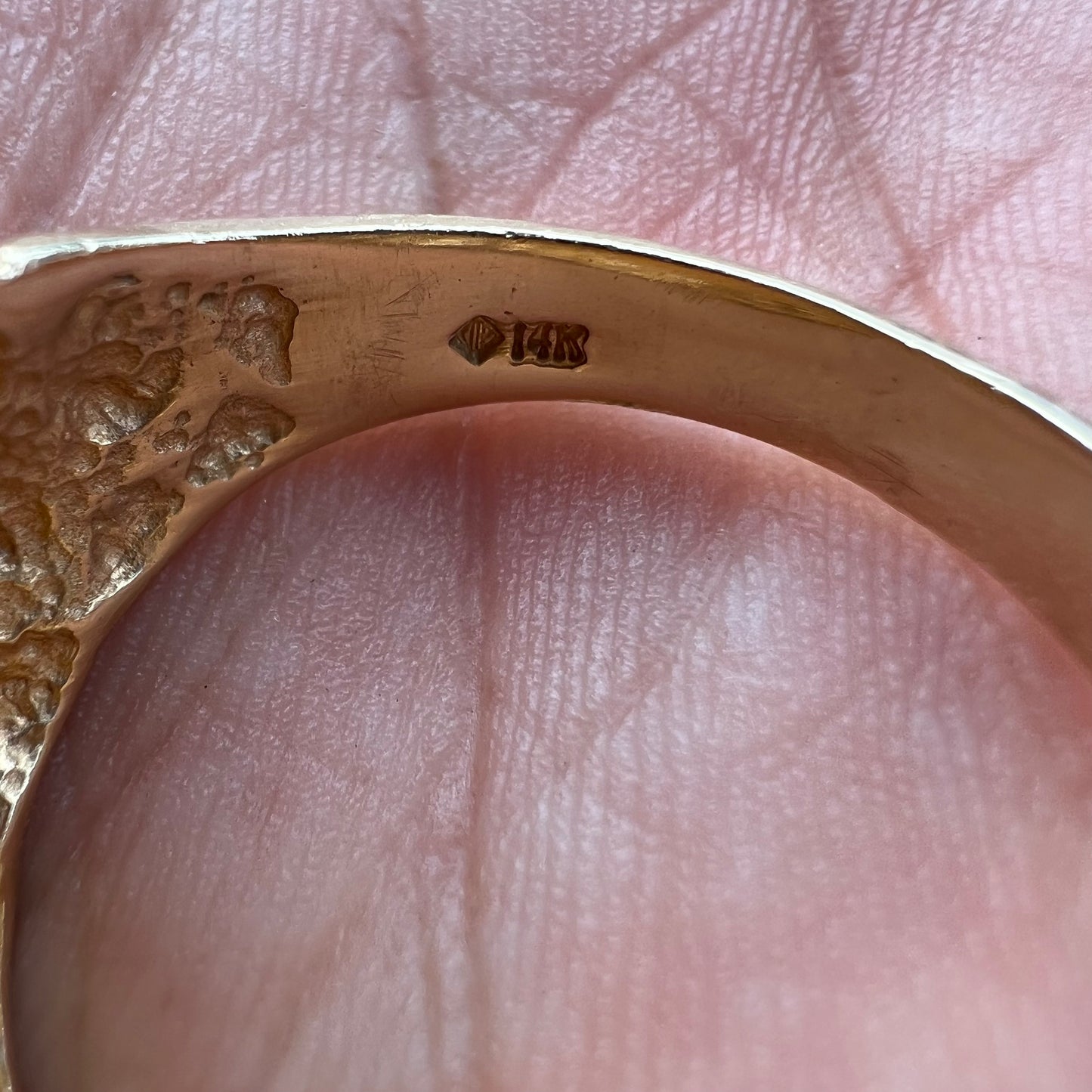 1991 Pure 24k 1/10 Oz American Eagle Coin Nugget Ring (9.75)