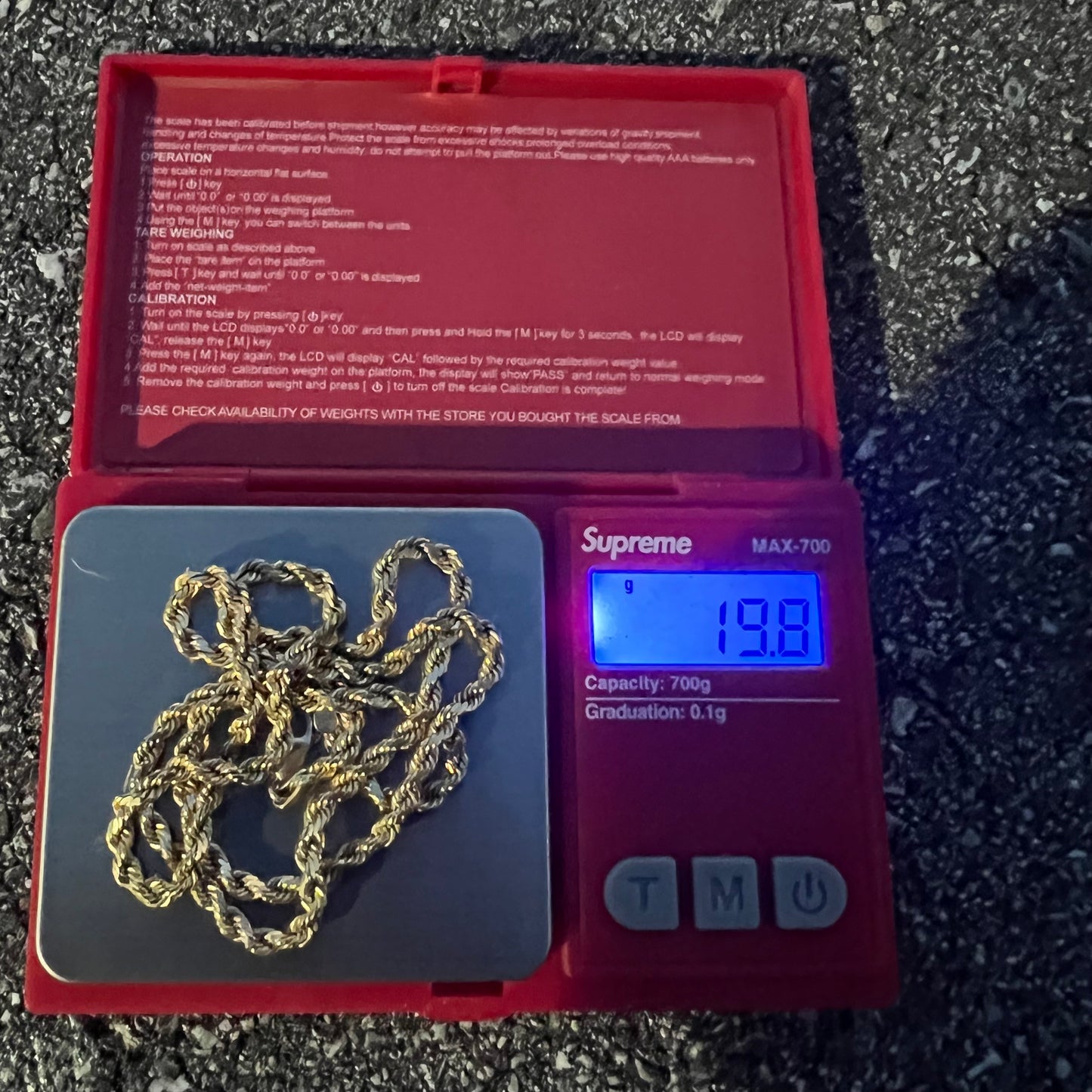 Vintage Solid 14k Diamondcut Rope Chain (20.5”)