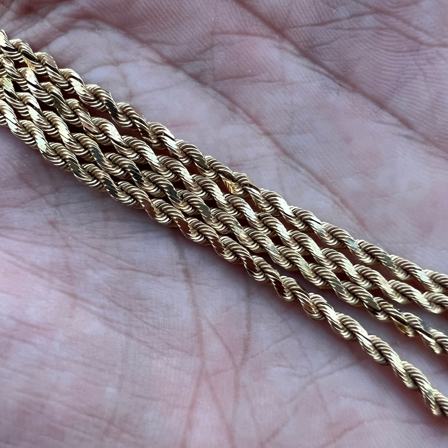 Vintage 14k Silk Rope Chain Necklace (20”)