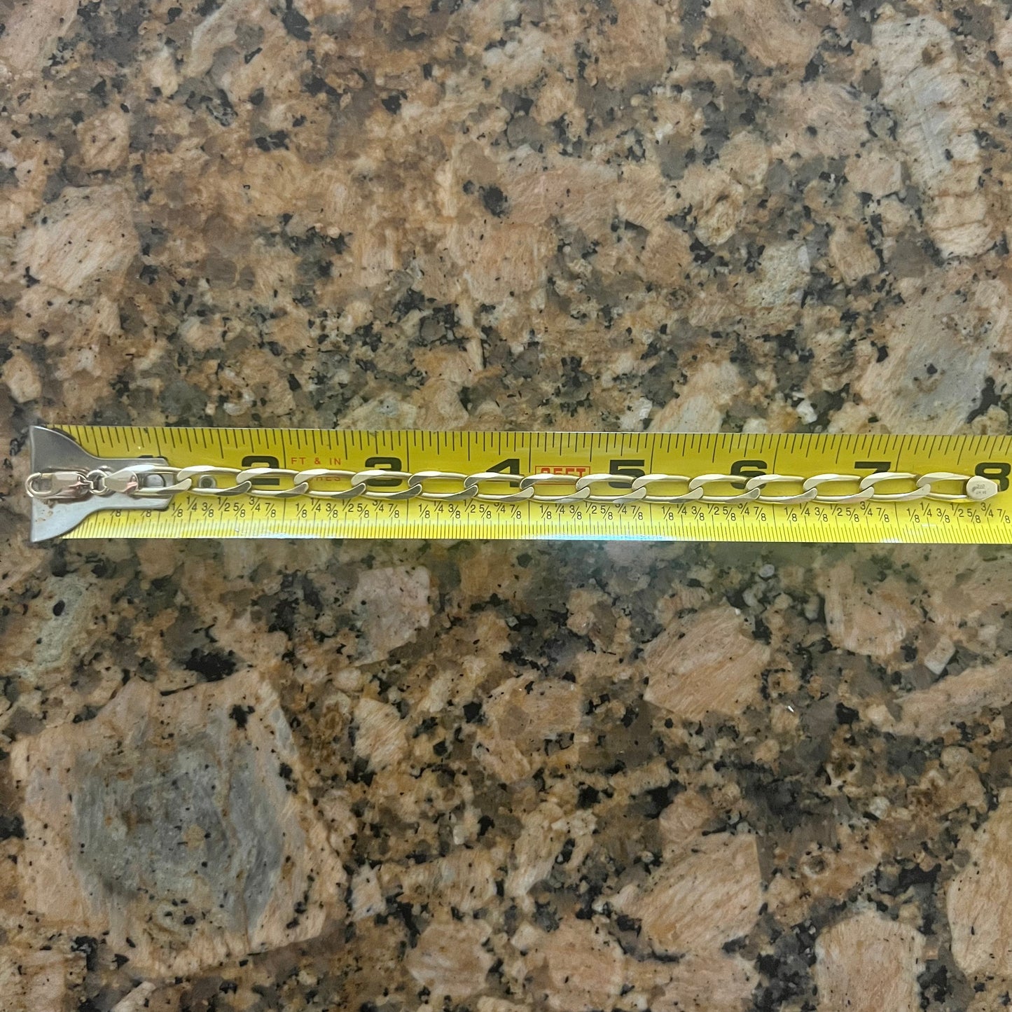1990’s Solid 14k Italian Thick Elongated Cuban Link Bracelet (7.75”)
