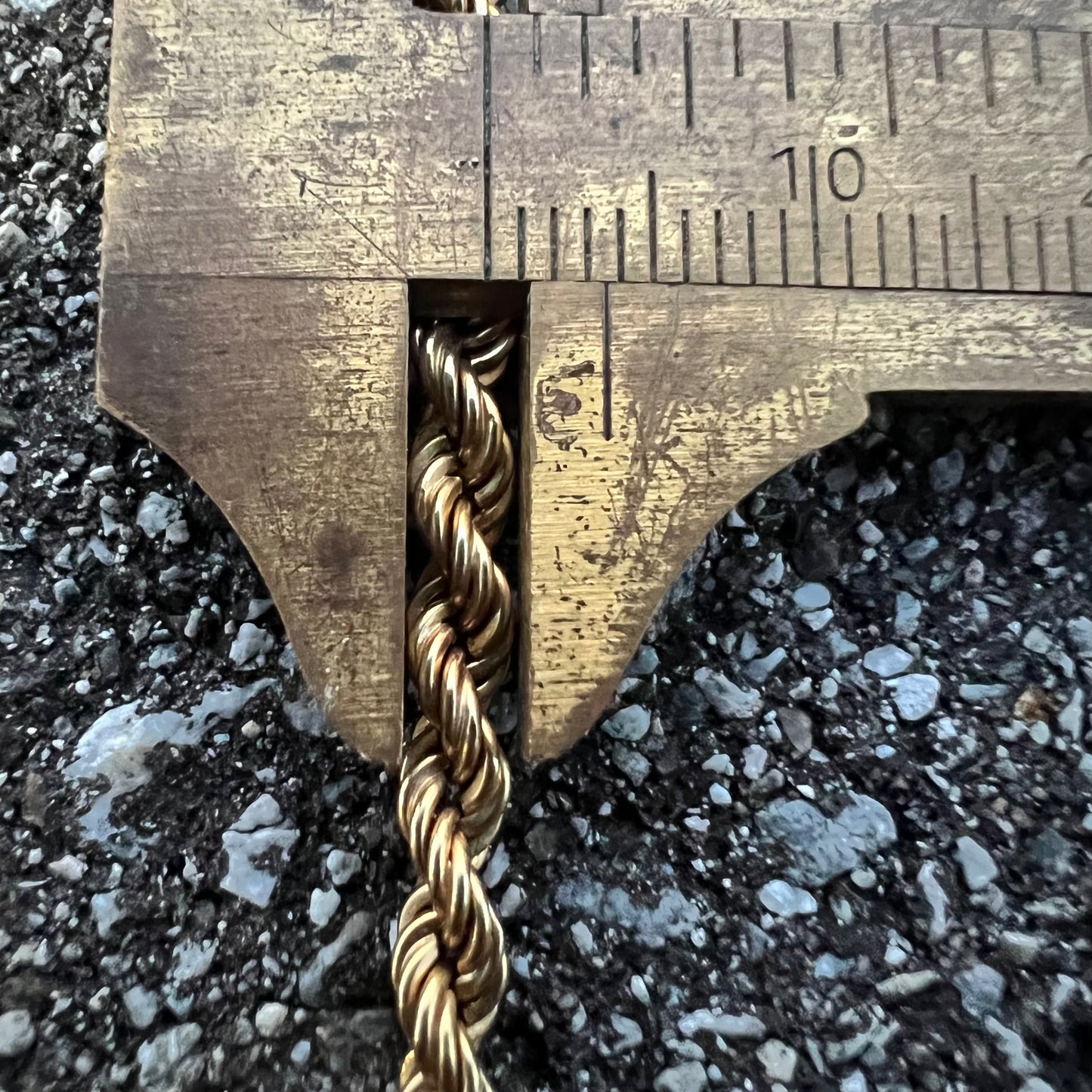 Vintage 14k Chunky Rope Chain (21”)