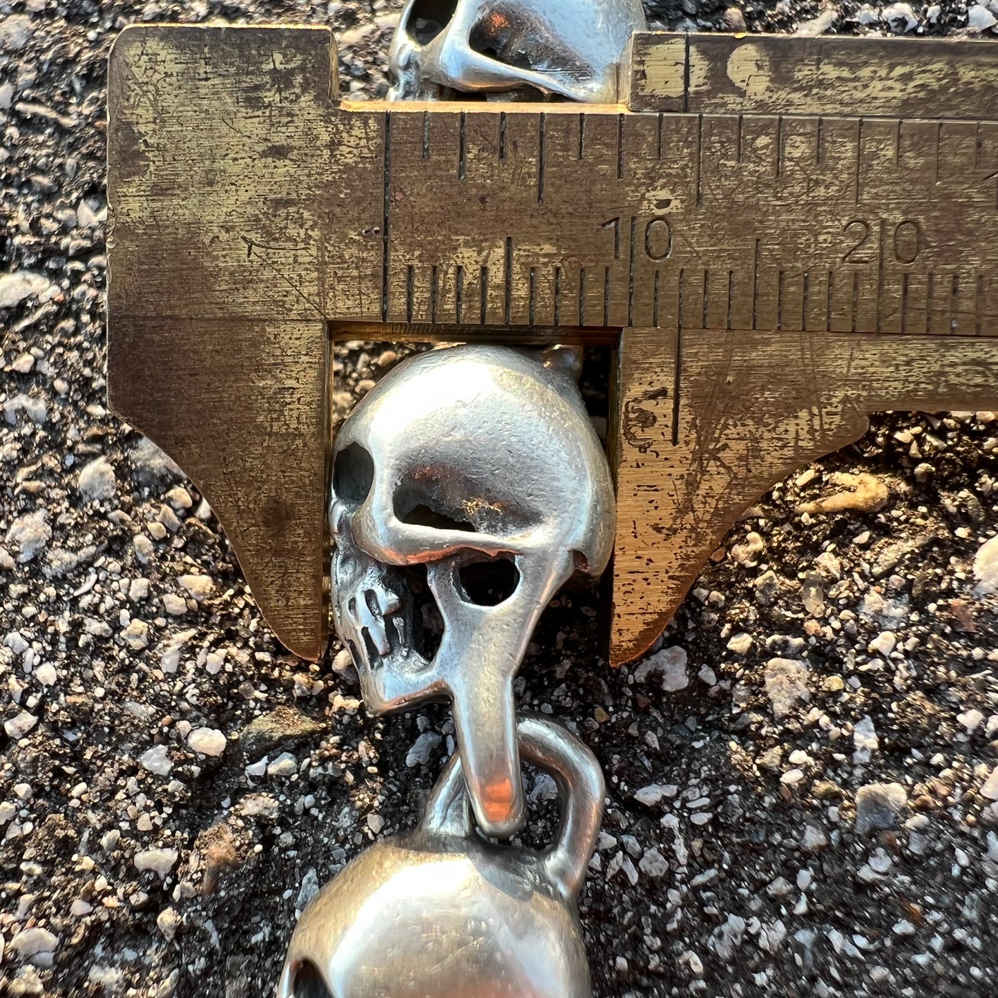 Custom Super Heavyweight Sterling/.925 Skull Necklace