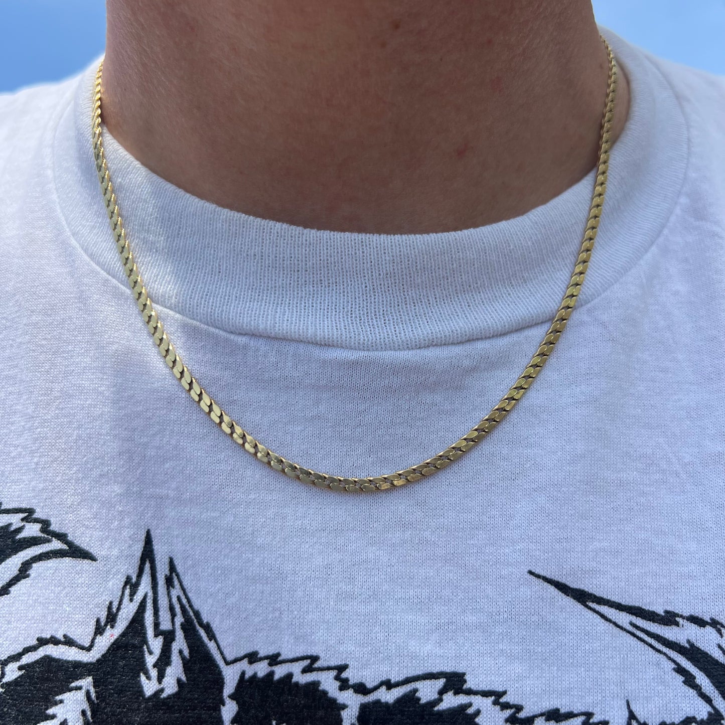 1960’s Solid 14k Old School Italian Cuban Link Necklace