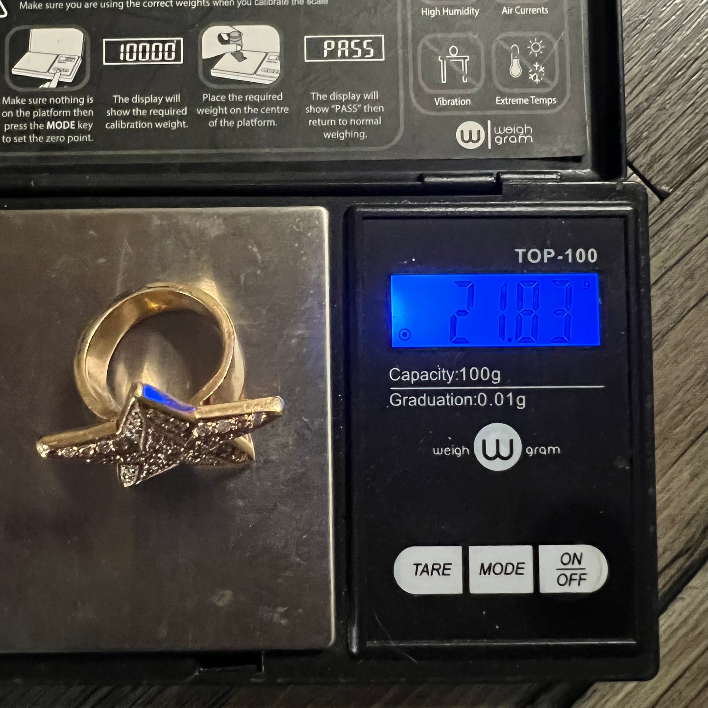 Vintage 14k Heavyweight Natural Diamond Flooded Superstar Ring (8)