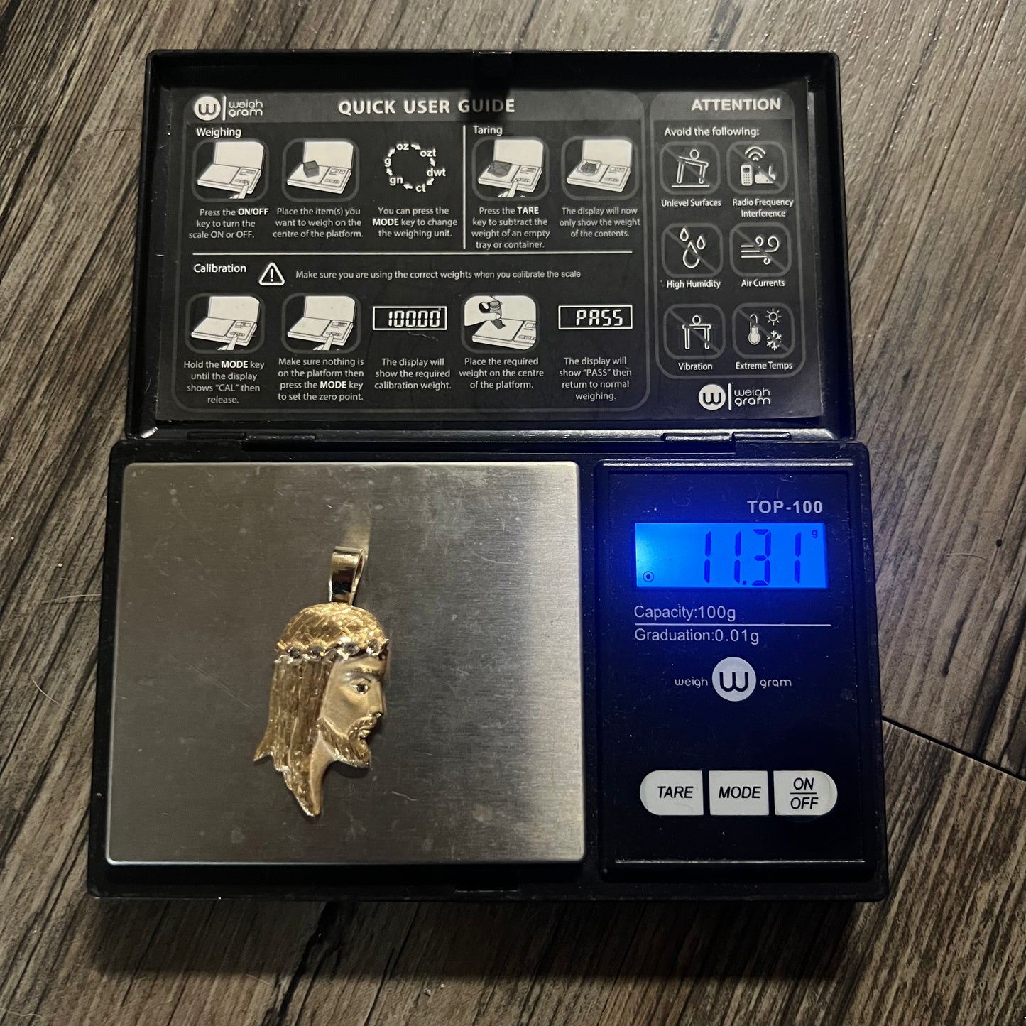 Vintage Custom 14k Solid Diamond Encrusted Jesus Piece Piece