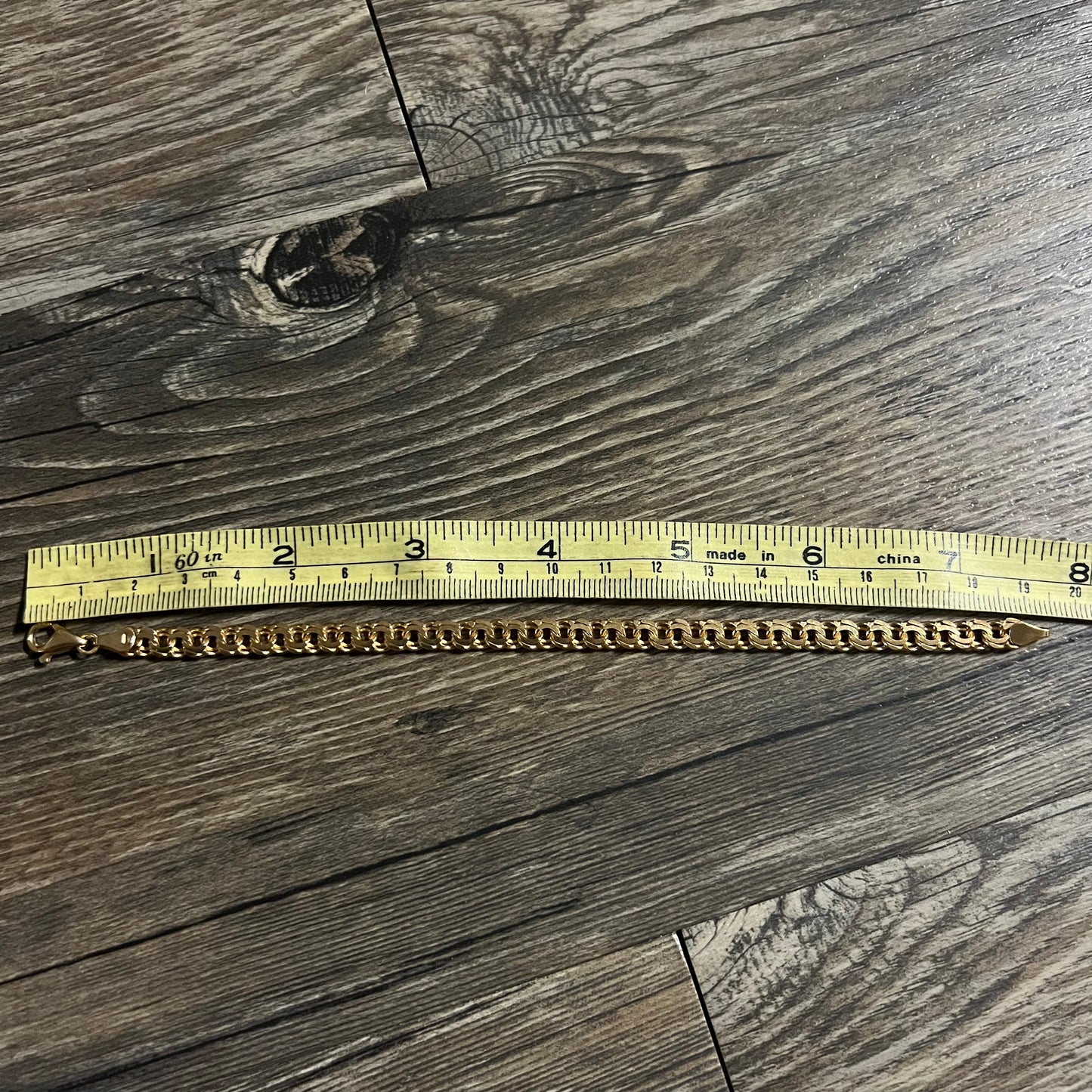 Vintage Solid 14k Figure 8 Double Linked Cuban Bracelet