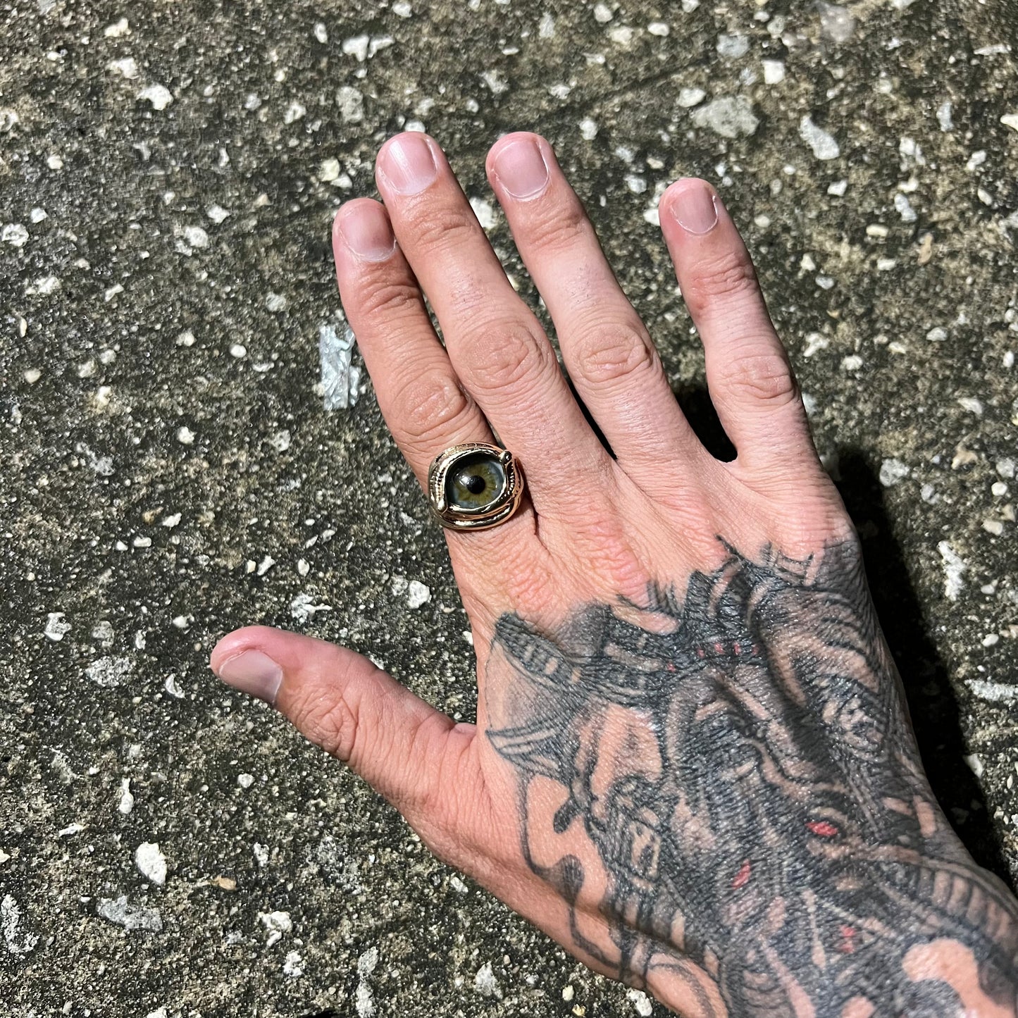 Pre-WW2 14k Prosthetic Eye Ring