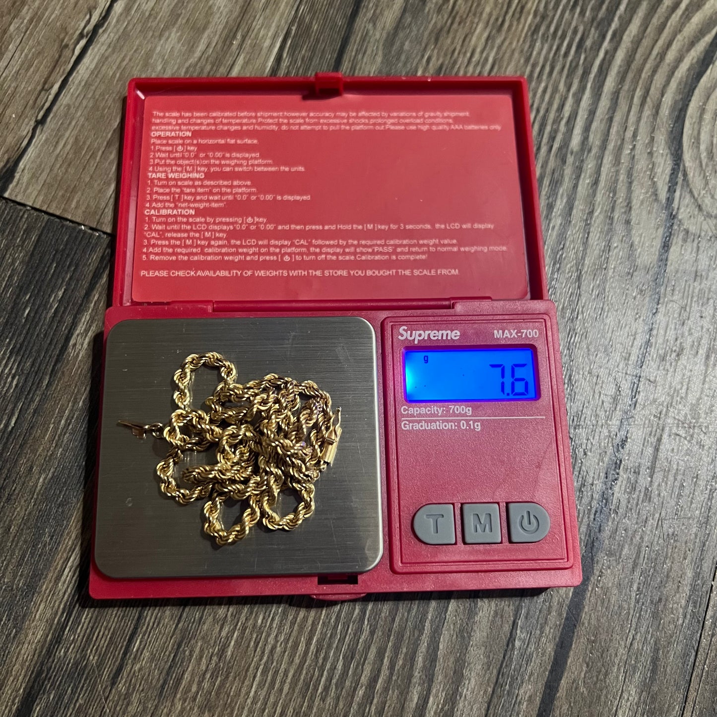 Vintage 14k Chunky Rope Chain (21”)