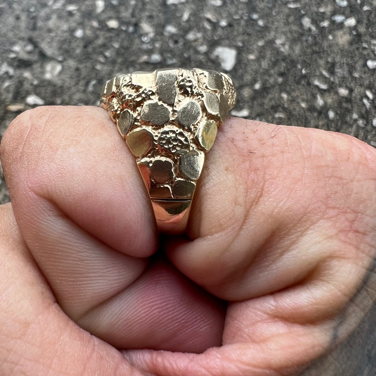 1991 Pure 24k 1/10 Oz American Eagle Coin Nugget Ring (9.75)