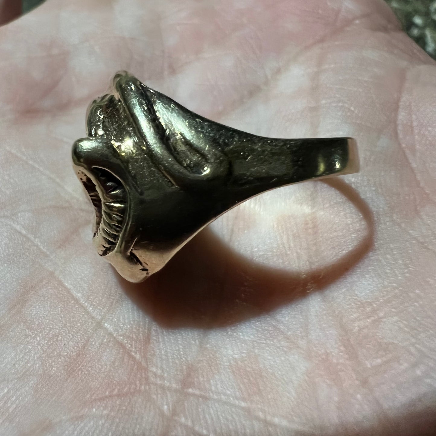 Pre-WW2 14k Prosthetic Eye Ring