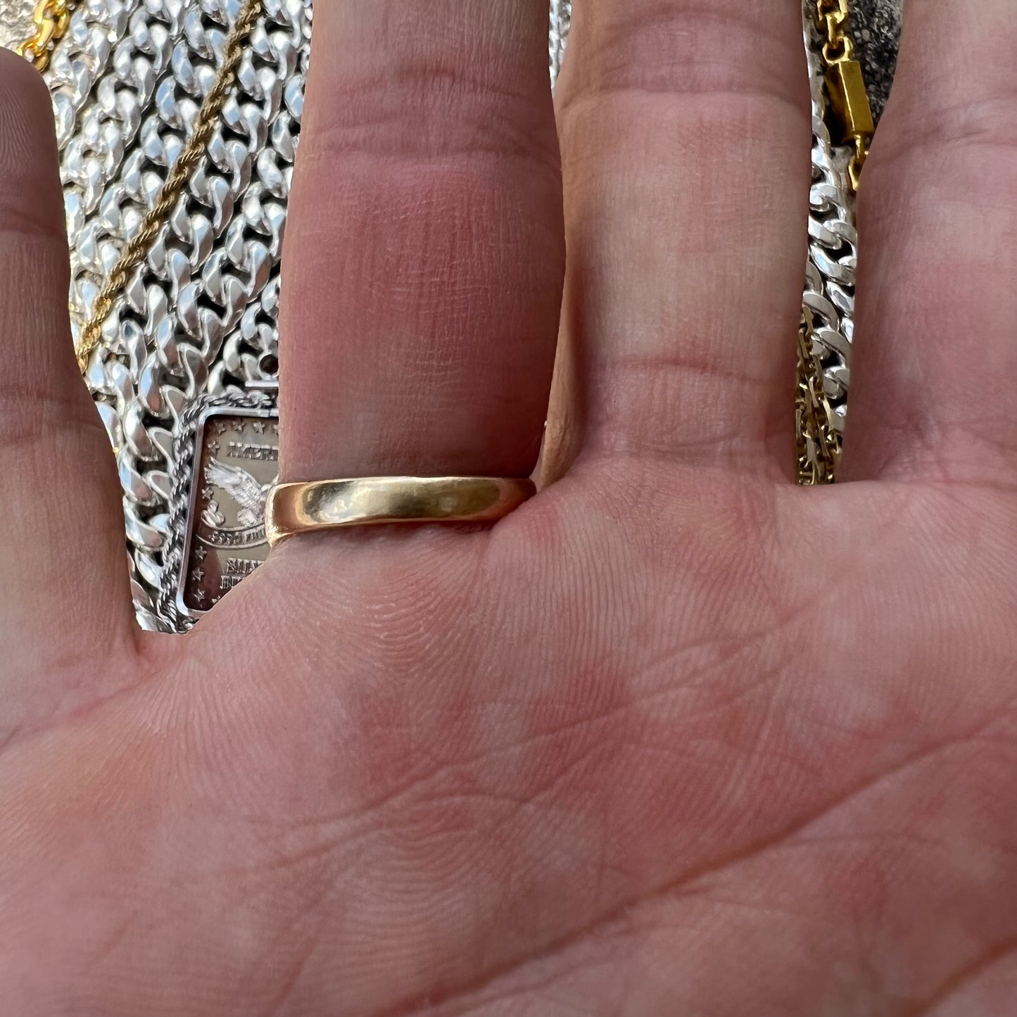 1945 22k Dos Pesos Coin Ring