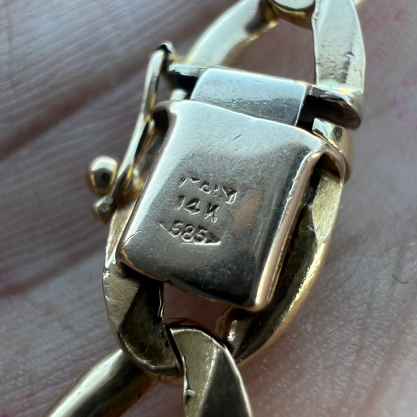 1980’s Solid 14k Heavyweight Italian Mariner Link Chain Necklace (21.25”)